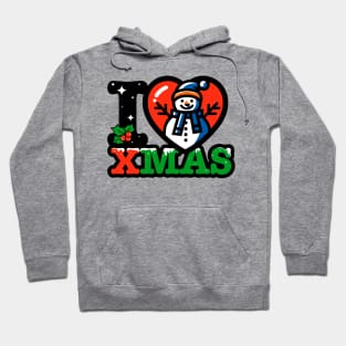 I heart snowman xmas Hoodie